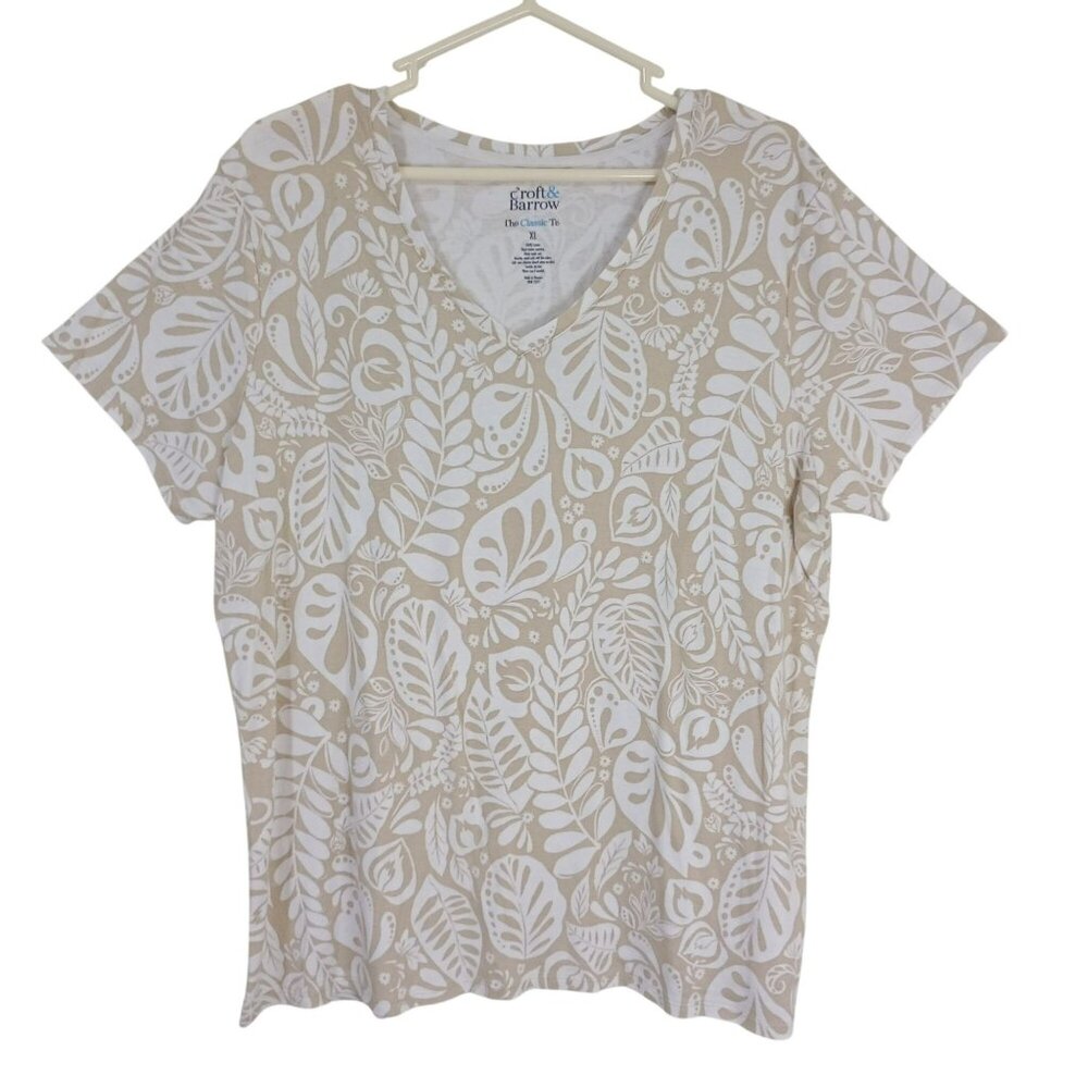 Pack 3 Tee Croft & Barrow The Classic Tee Womens 100% Cotton Sz XL T-Shirt Top - Picture 5 of 11